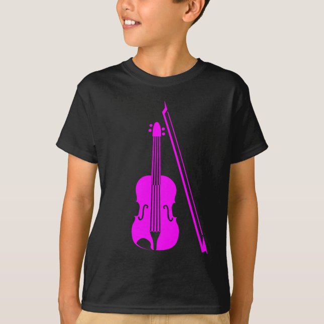 Camiseta Violín - magenta (Anverso)