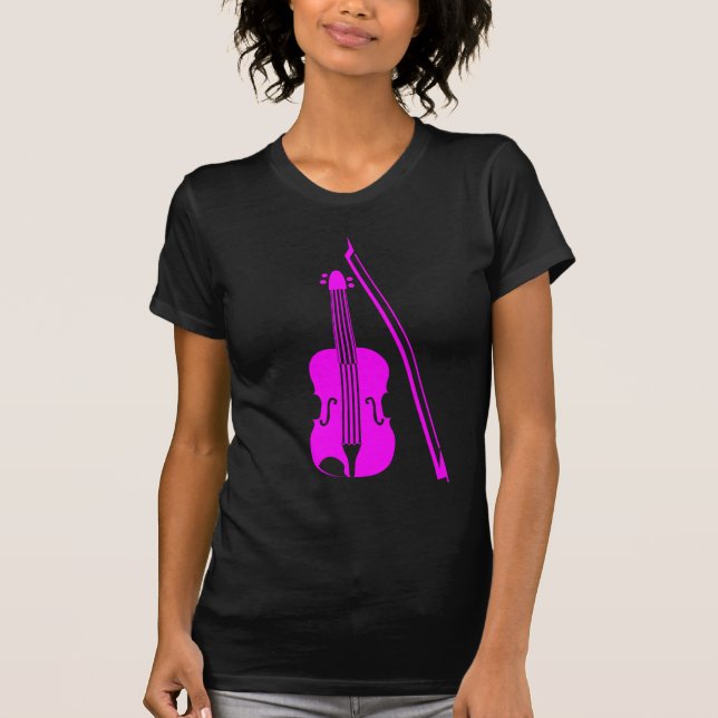 Camiseta Violín - Magenta (Anverso)