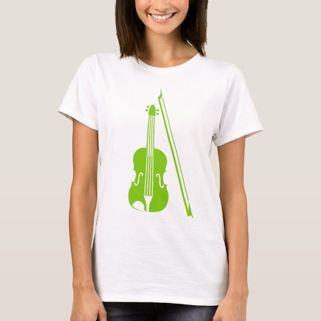 Camiseta Violin - Martian Green (Anverso)