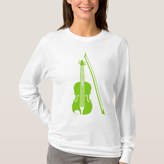 Camiseta Violin - Martian Green (Anverso)