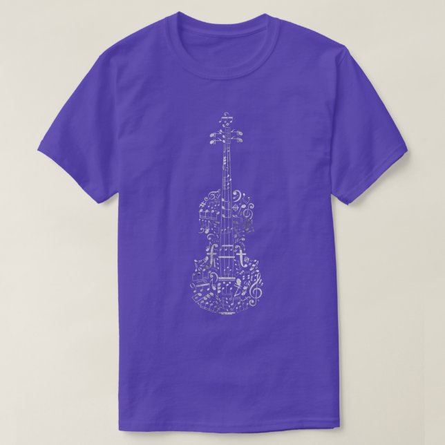 Camiseta Violin Musical Notes Guay Musicians Classical Musi (Diseño del anverso)