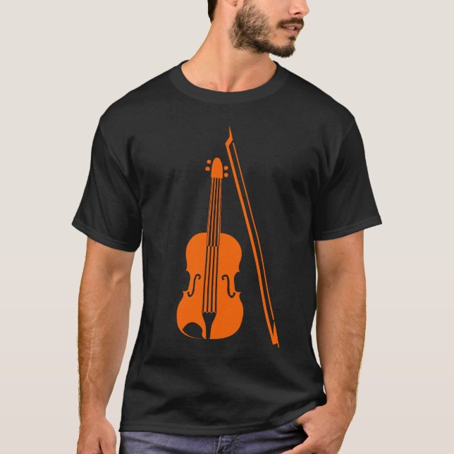 Camiseta Violin - Naranja (Anverso)