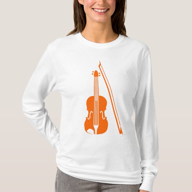 Camiseta Violin - Naranja (Anverso)