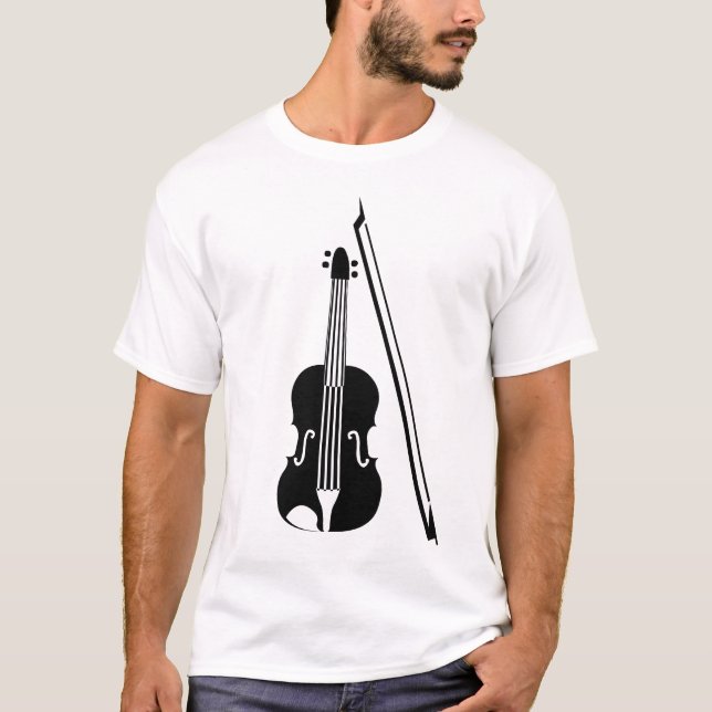 Camiseta Violín - Negro (Anverso)