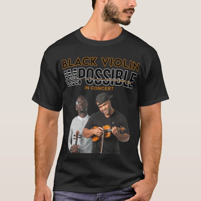 CAMISETA VIOLÍN NEGRO - VISITA IMPOSIBLE 2020 (Anverso)