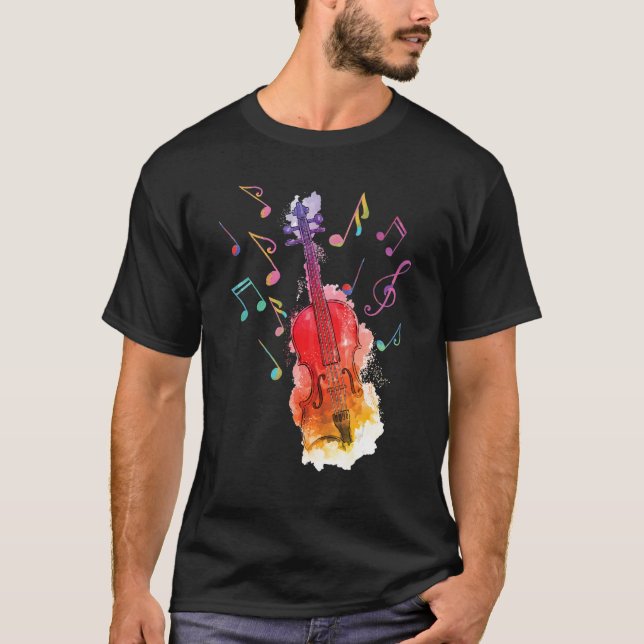 Camiseta Violín Para Hombres Mujeres Violinistas (Anverso)