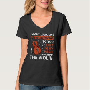 Camiseta Violin Para Músico de Cello Hombres Mujeres Violin