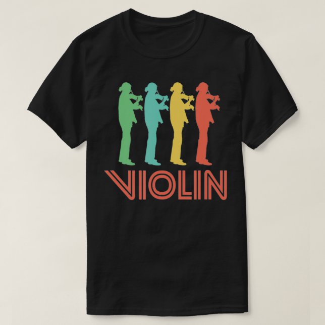 Camiseta Violin Player Retro Vintage (Diseño del anverso)