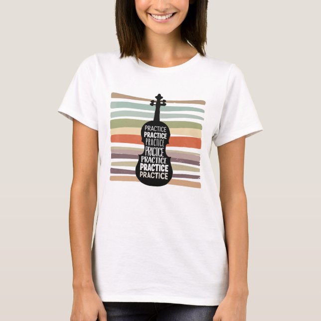 Camiseta violin retro (Anverso)