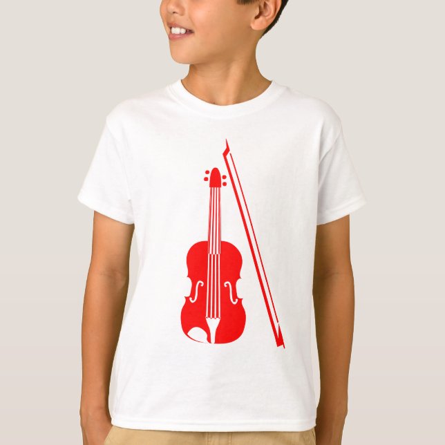 Camiseta Violín - rojo (Anverso)