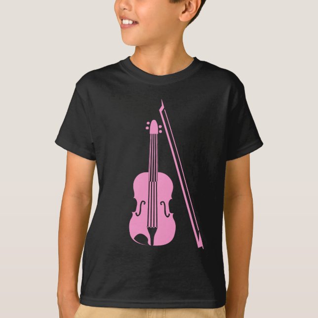 Camiseta Violín - Rosa (Anverso)