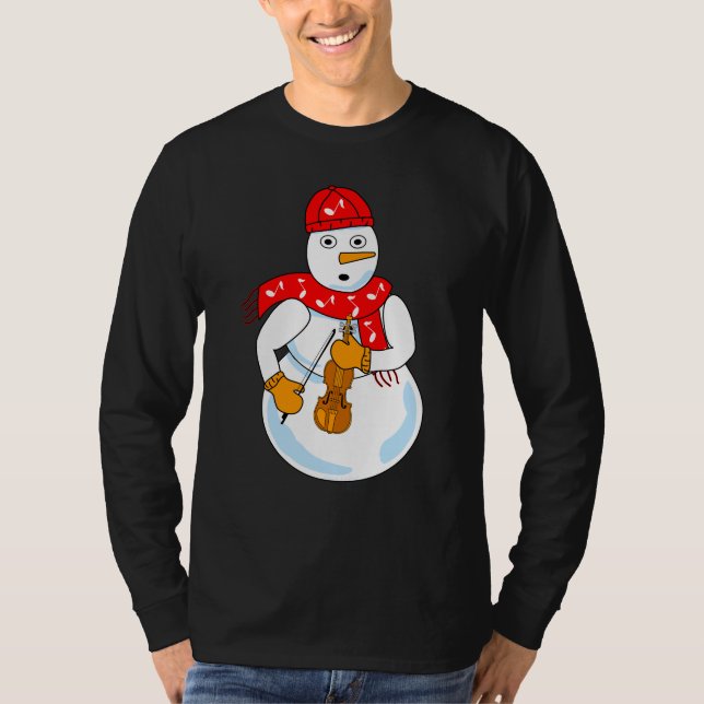 Camiseta Violin Snowman (Anverso)