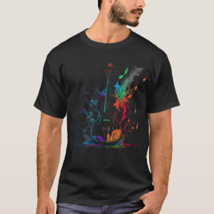 Camiseta Violín Splash Instrumento musical Musicia violinis