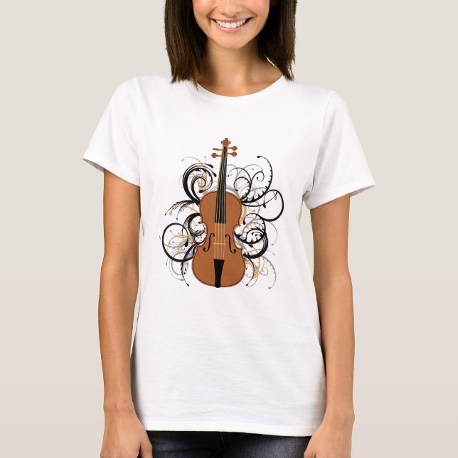 Camiseta Violin Swirls (Anverso)