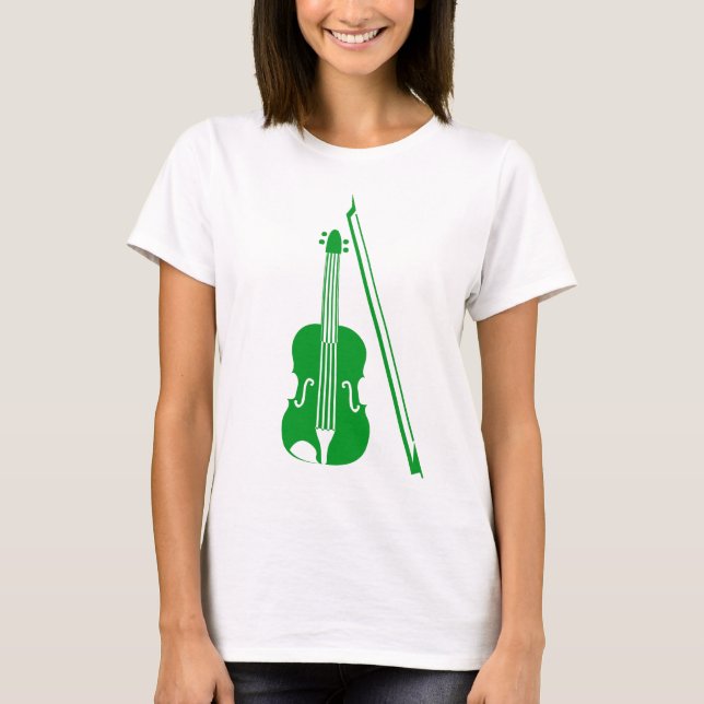 Camiseta Violín - Verde de hierba (Anverso)