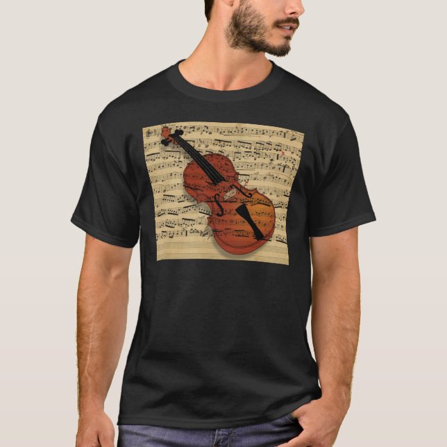 Camiseta Violin Vintage Music (Anverso)