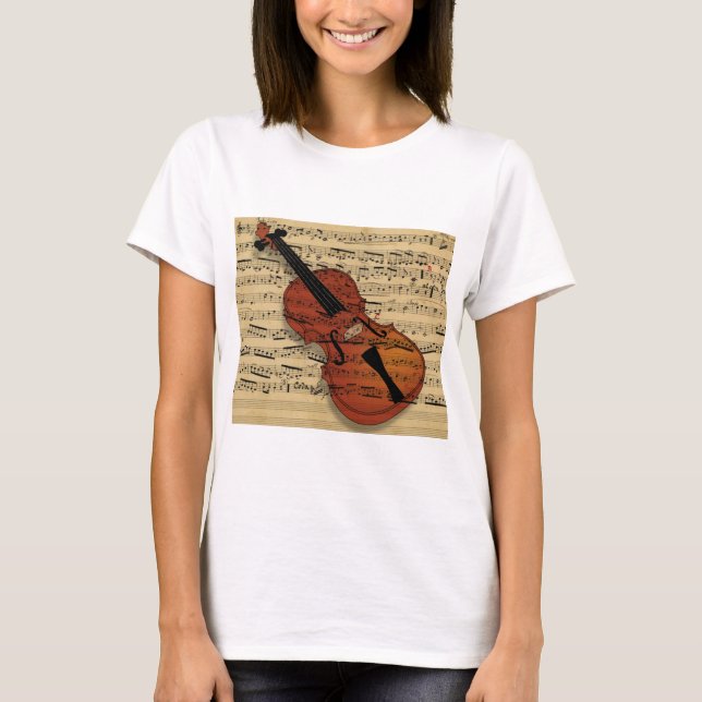Camiseta Violin Vintage Music (Anverso)