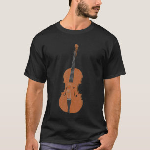 Camiseta Violín: Violín de madera: 3d ángulo modelo #5: