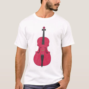 Camiseta Violín: Violín rosado: 3d ángulo modelo #4: Mú