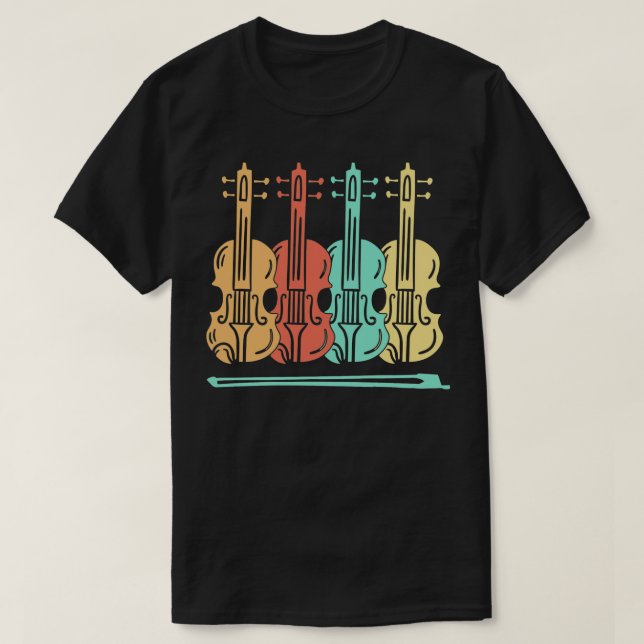 Camiseta Violin Violinist Retro (Diseño del anverso)