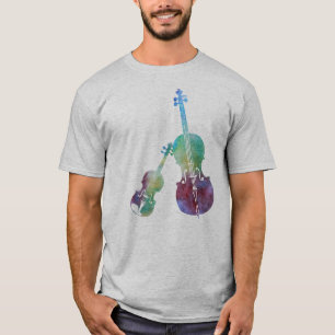 Camiseta Violín y violoncelo de Colorwashed