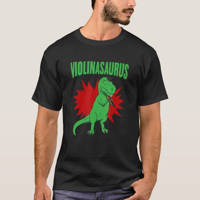 Camiseta Violinasaurus Violinist Dinosaur Orchestra Viola T (Anverso)