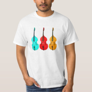 CAMISETA ¡VIOLINES BAJOS VERTICALES COLORIDOS BRILLANTES!