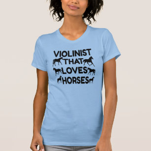 Camiseta Violinista ama a los caballos