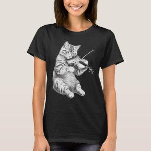 Camiseta Violinista artista de violín de gato