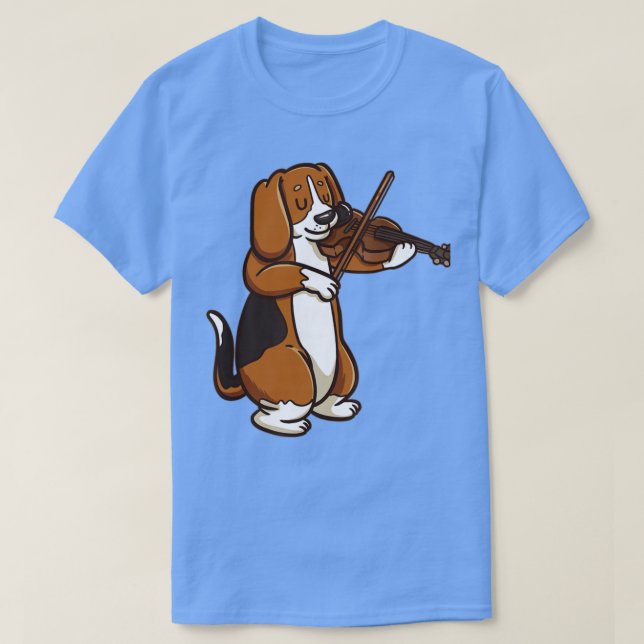 Camiseta Violinista Beagle Dog Violin (Diseño del anverso)