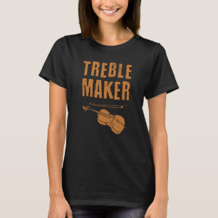 Camiseta Violinista Cuidada Para Hombres Música De Violín V