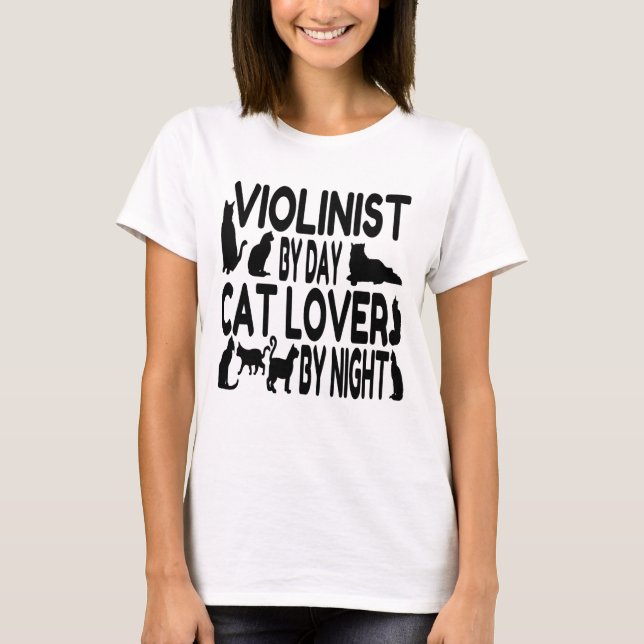 Camiseta Violinista de Cat Lover (Anverso)