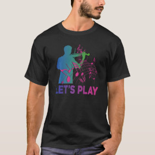 Camiseta Violinista de violín retro de los 80 y 90 vamos a