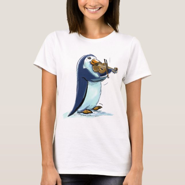 Camiseta Violinista del pingüino (Anverso)