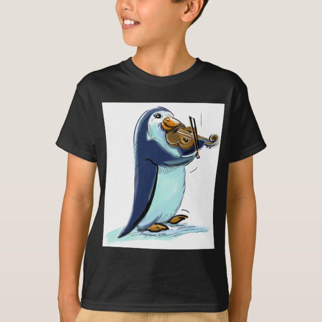 Camiseta Violinista del pingüino (Anverso)