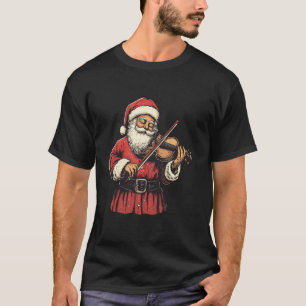 Camiseta Violinista divertida violinista de Santa Jugando V