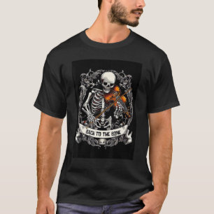 Camiseta Violinista Esqueleto Bach hasta la Música Pun