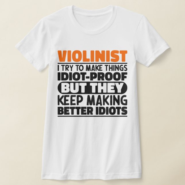 Camiseta Violinista Intento Hacer Las Cosas Divertidas En G (Distribución)
