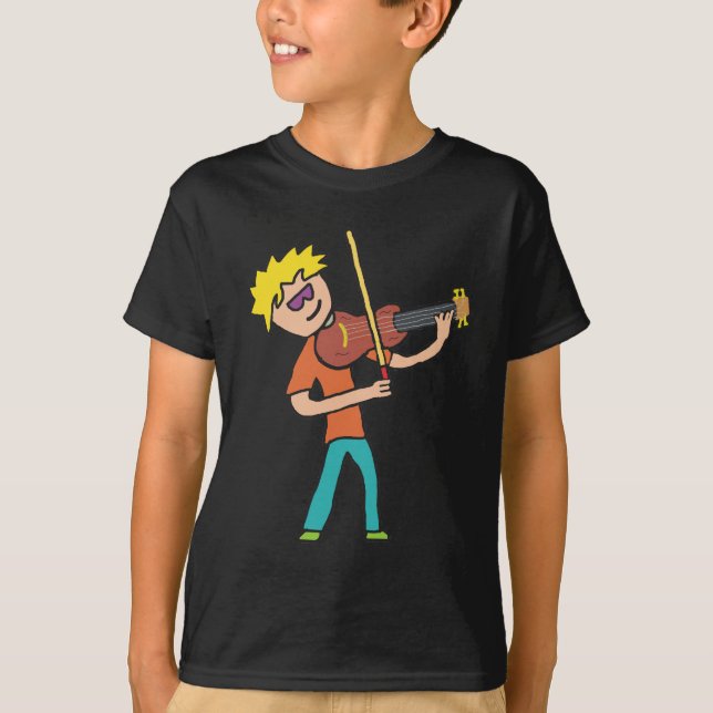 Camiseta Violinista jugando violín (Anverso)