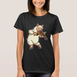 Camiseta Violinista Llama Violin Jugador de Música