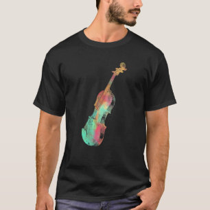Camiseta Violinista para hombres y mujeres de estilo colori