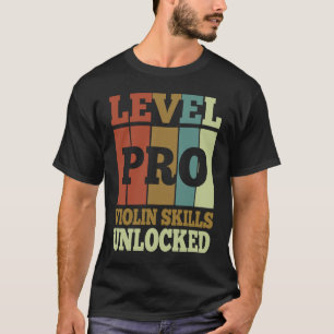 Camiseta Violinista Pro Desbloqueado Estilo Vintage Único