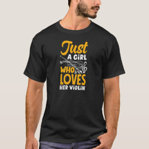 Camiseta Violinista violenta de la viola mujer es solo una 
