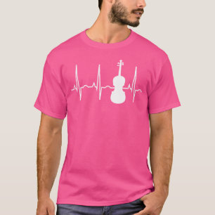 Camiseta Violista Gift Shirt Viola Heartbeat Orchestra