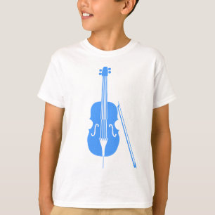 Camiseta Violoncelo - azul cielo