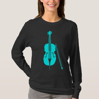 Camiseta Violoncelo - ciánico