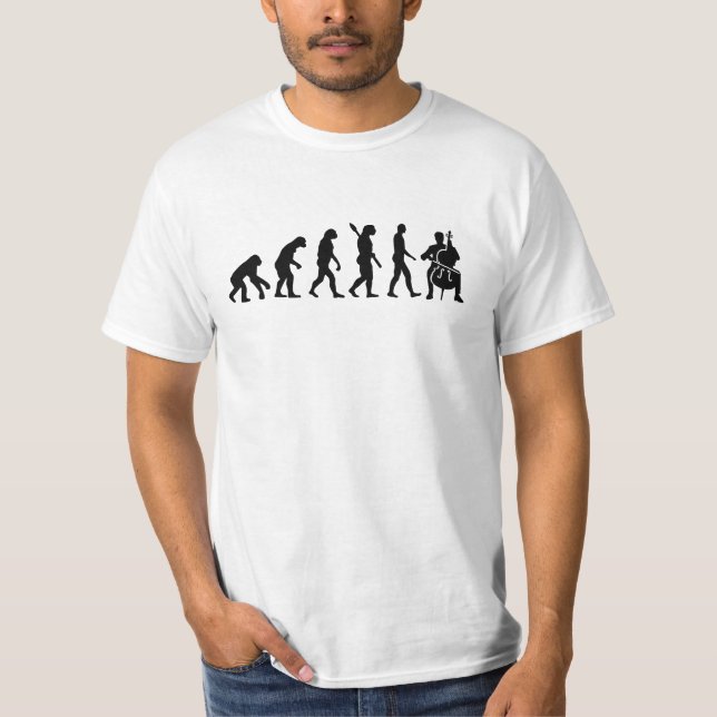 Camiseta Violoncelo de la evolución (Anverso)