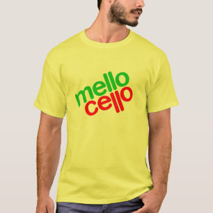 Camiseta violoncelo del mello (hombres)