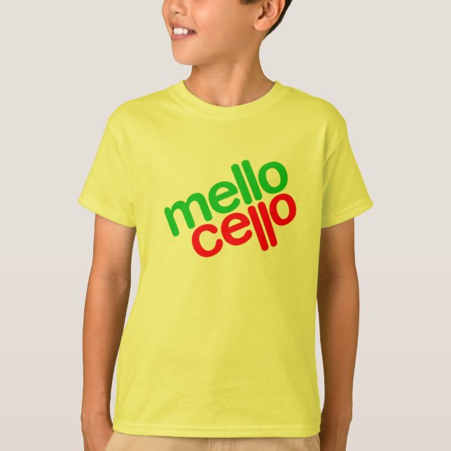 Camiseta violoncelo del mello (niños) (Anverso)