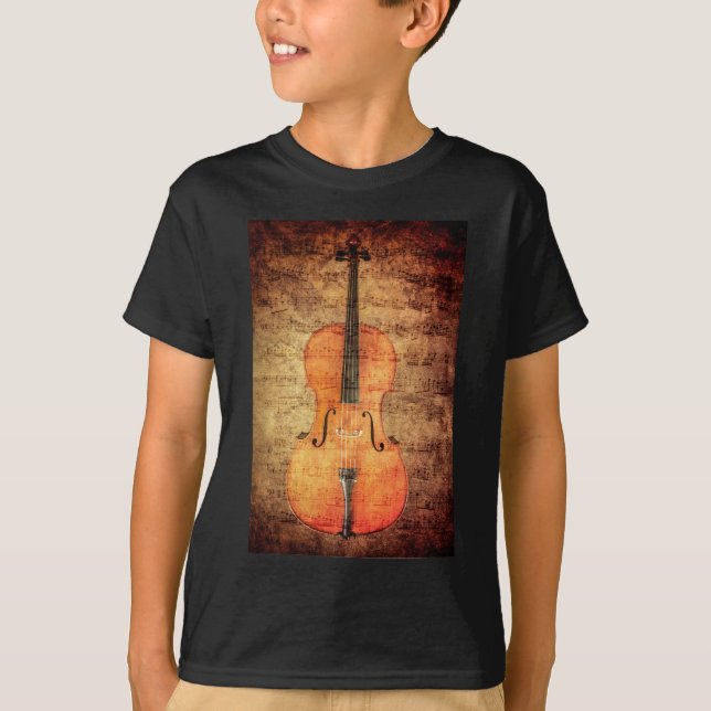Camiseta Violoncelo del vintage (Anverso)